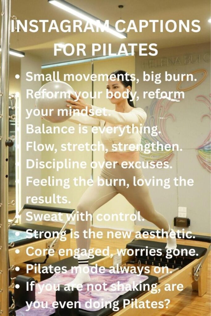 Pilates captions for ig