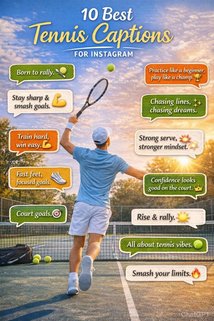 Unique tennis captions