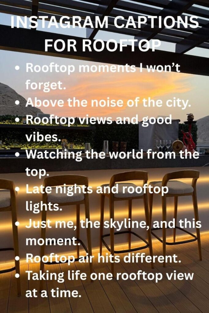 Captions for rooftop