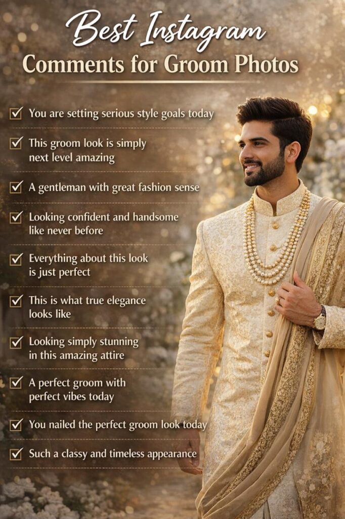 Comments for groom photos