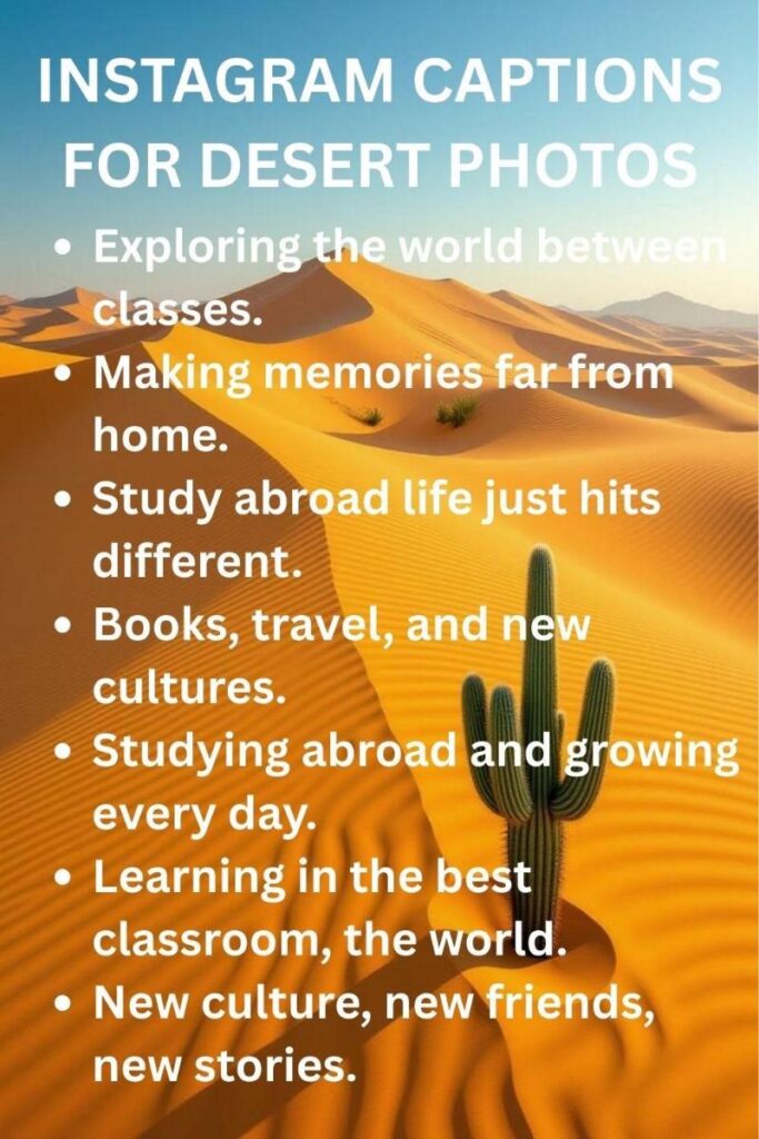 Desert captions for ig