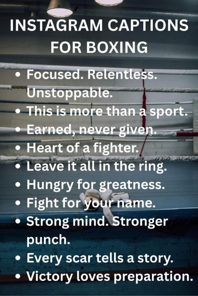 Ig boxing captions