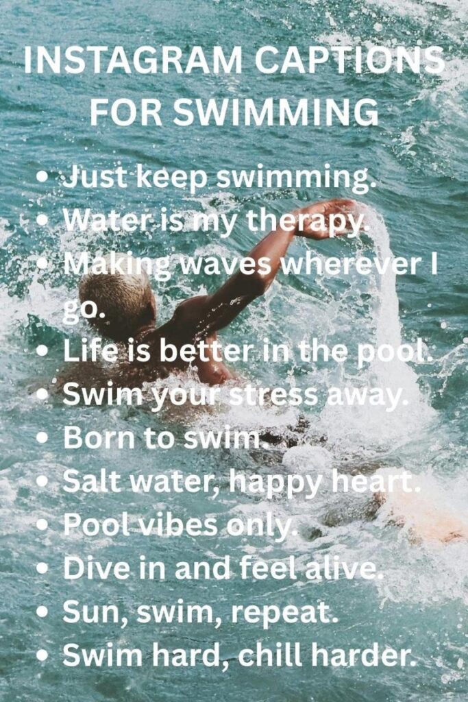 Ig captions for swimming