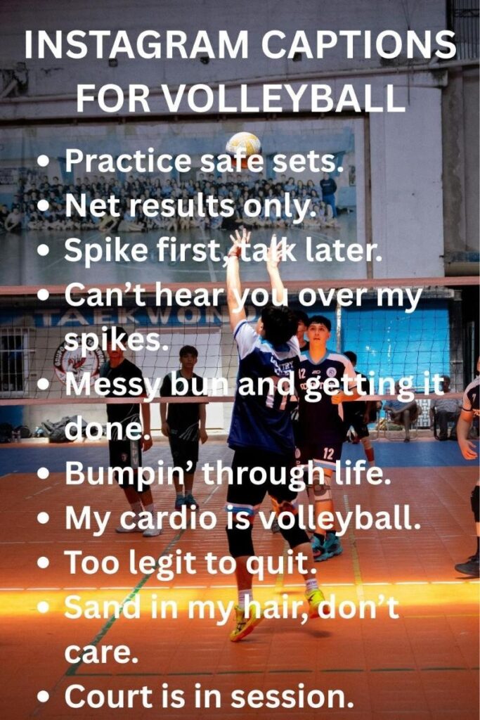Ig volleyball captions