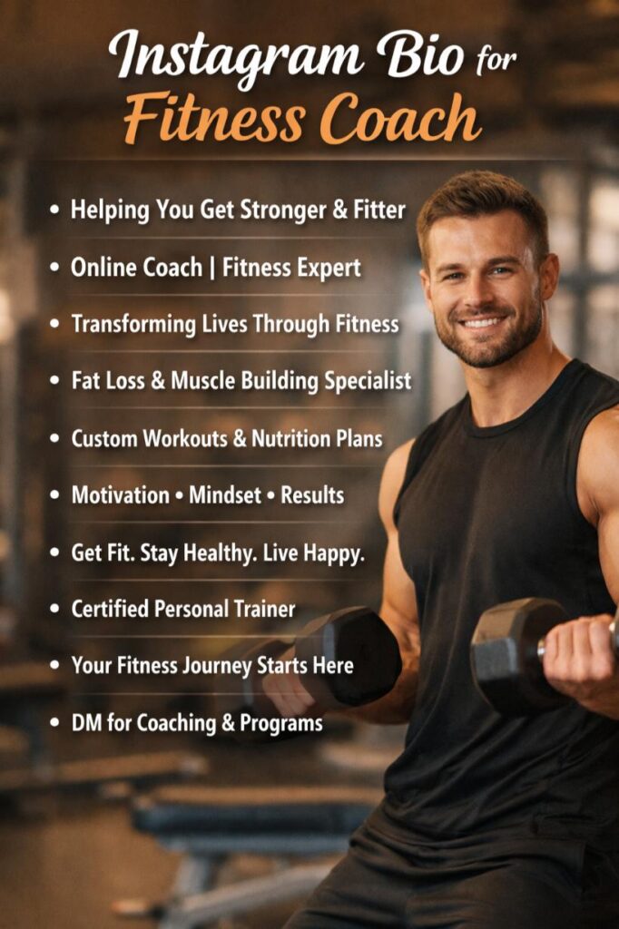 Instagram bio examples for fitness coach