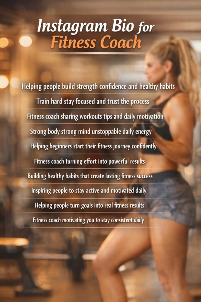 Instagram bio ideas for fitness coach
