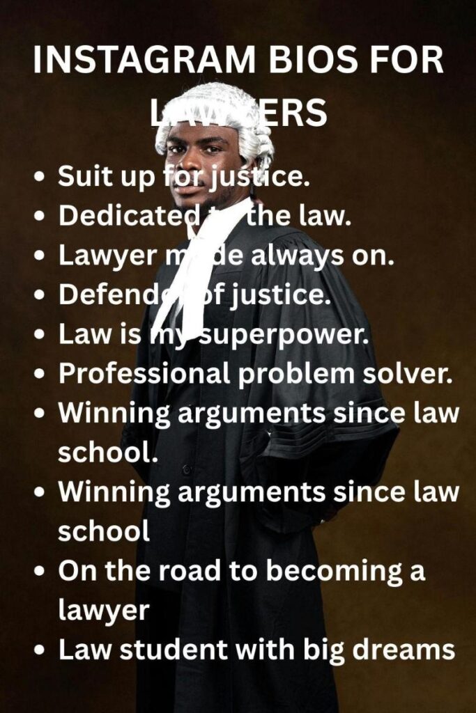 Instagram bio ideas for lawyers