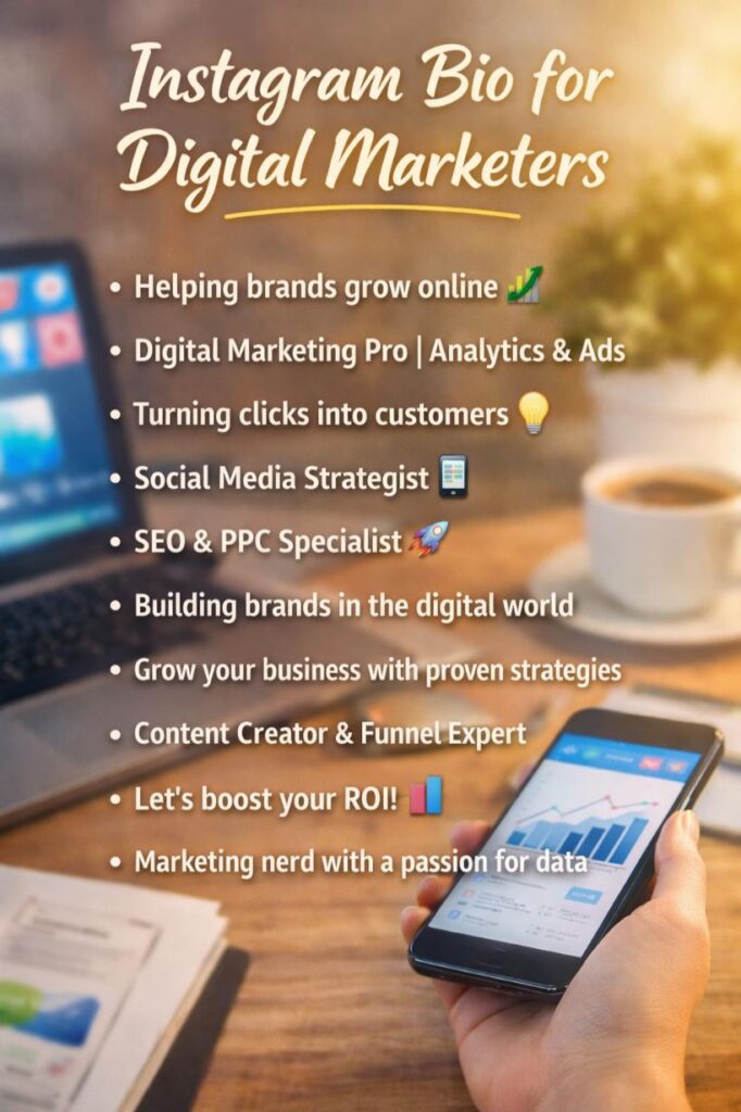 Instagram bio ideas for digital marketers