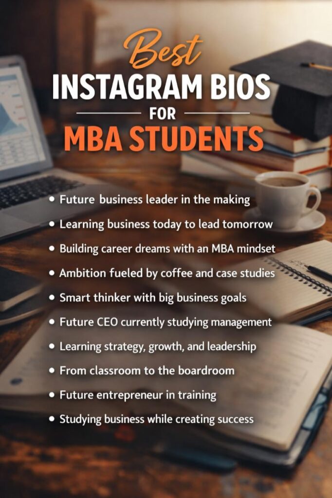Instagram bios mba students