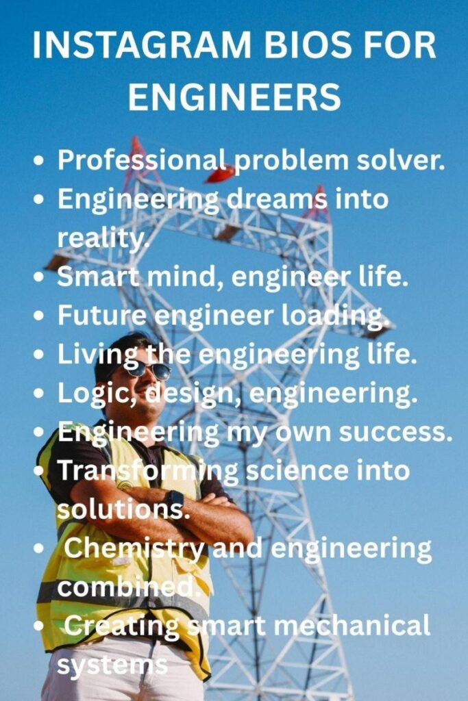 Instagram bios for engineers