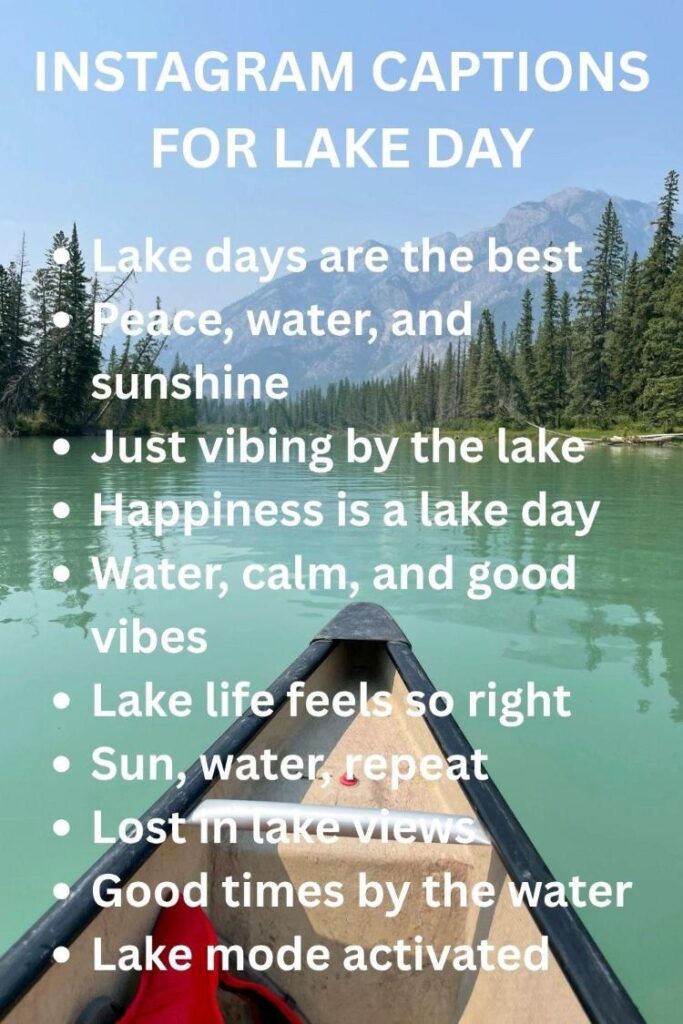 Instagram captions for lake day