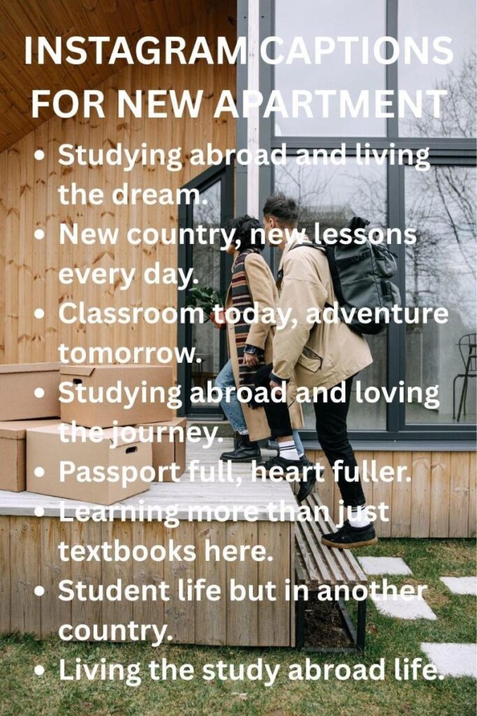 Instagram captions for new apartment