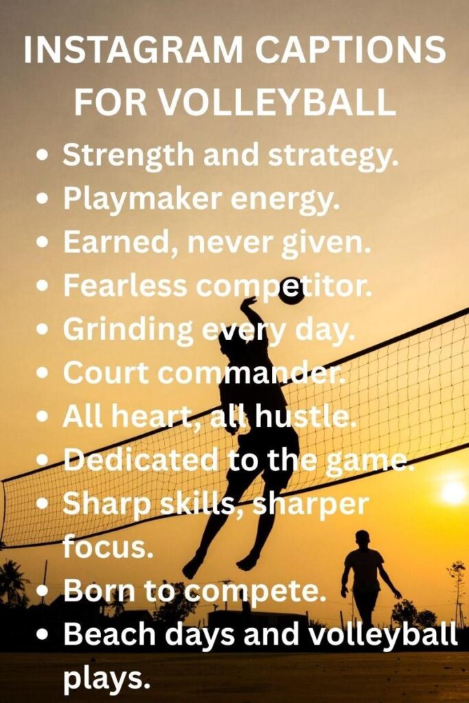 Instagram captions for volleyball