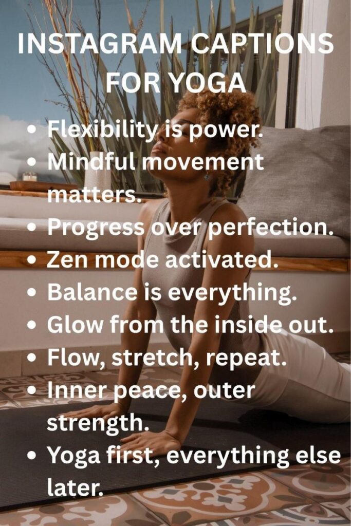 Instagram yoga captions