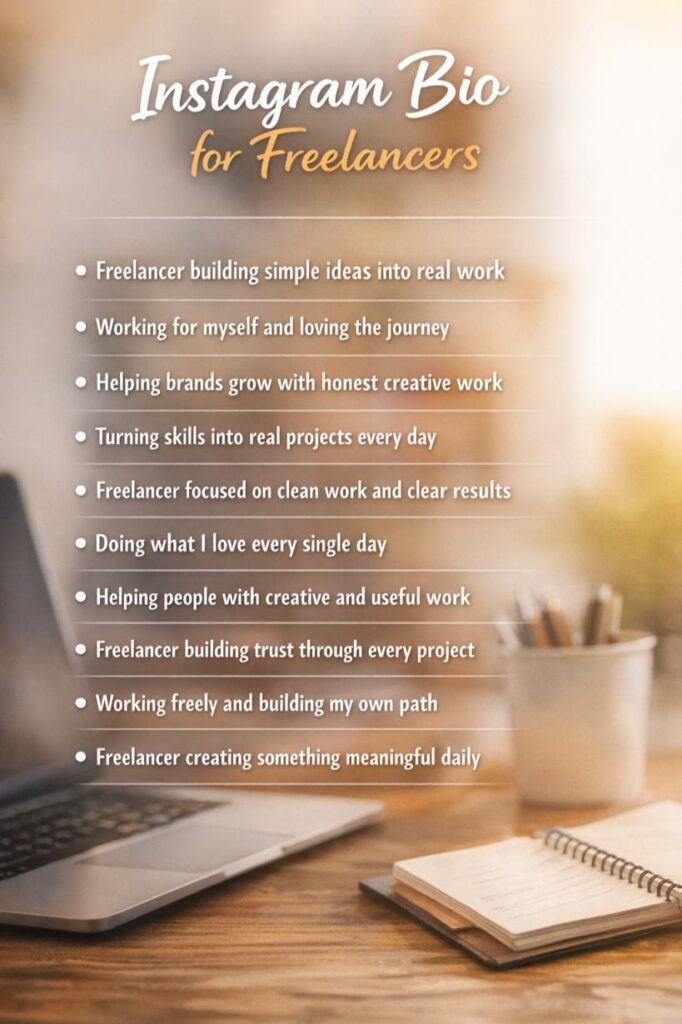 Instagram bio examples for freelancers