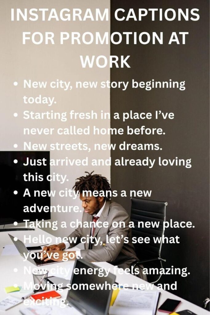 Office promotion instagram captions