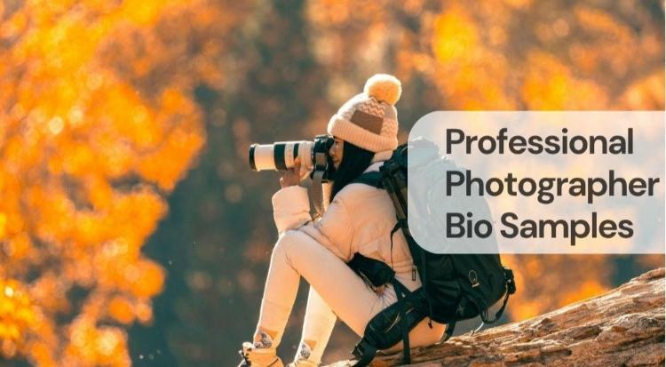 Professional photographer bio samples