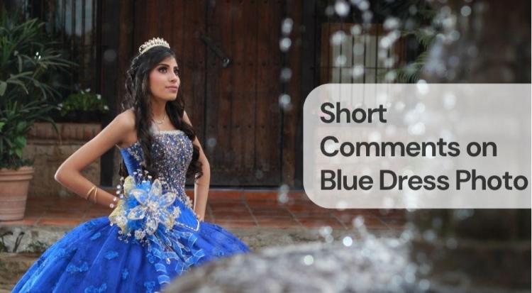 Short comments on blue dress photo