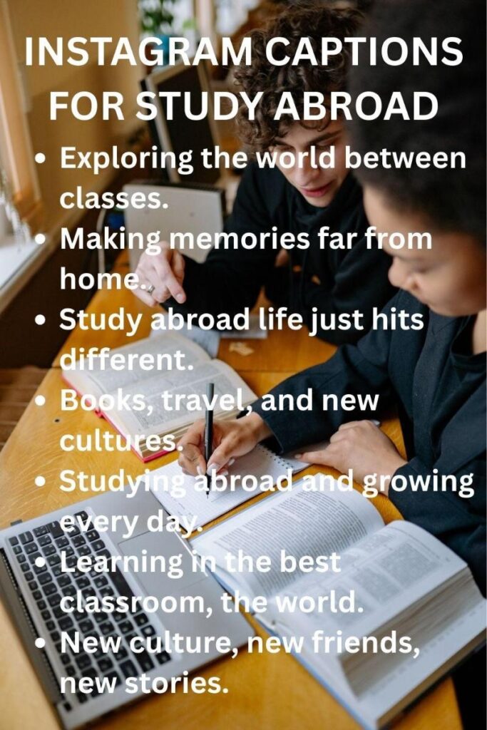 Study abroad captions