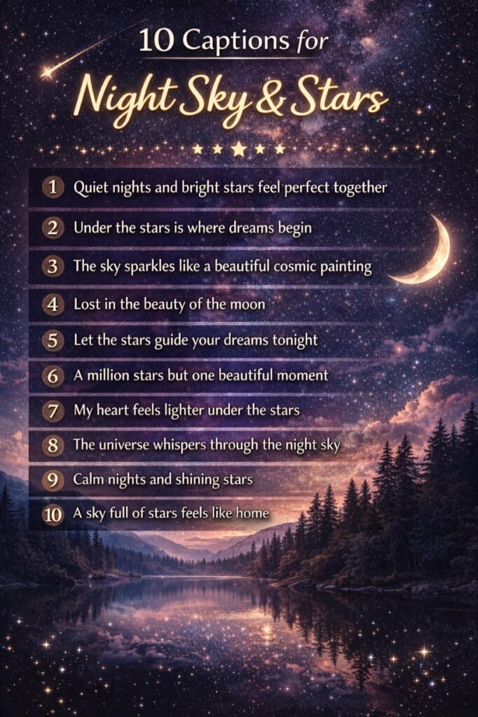Top captions for night sky and stars Top captions for night sky and stars