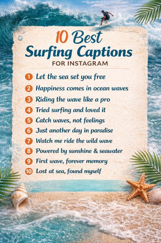 Top surfing captions for ig Top surfing captions for ig