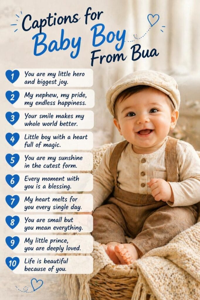 Baby boy captions from bua