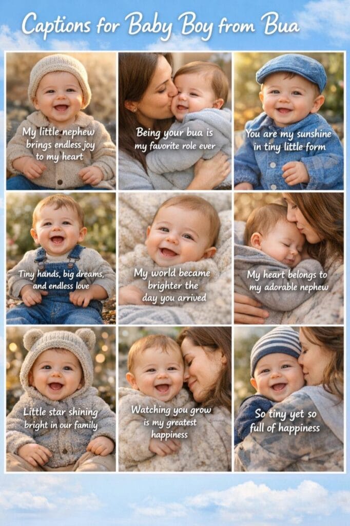 Captions for baby boy from bua