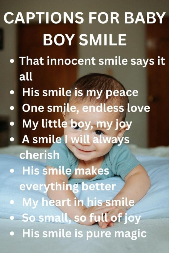 Captions for baby boy smile