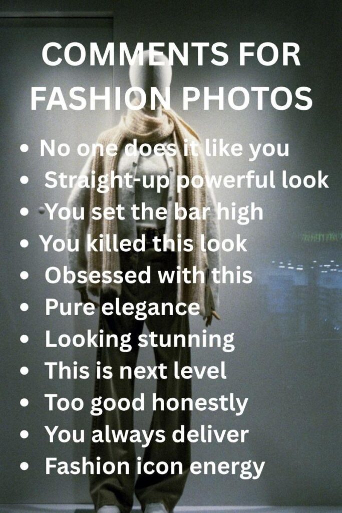 Comments for fashion post