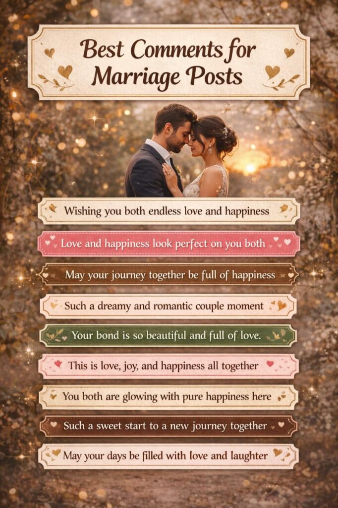 Comments for marriage instagram posts