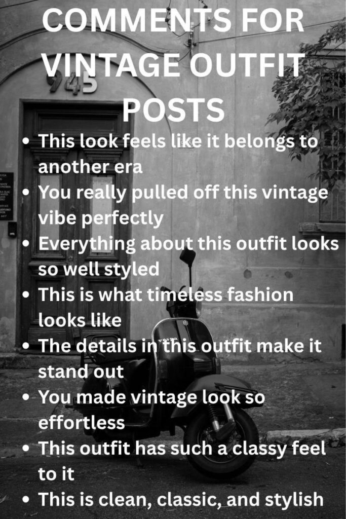 Comments for vintage outfit posts