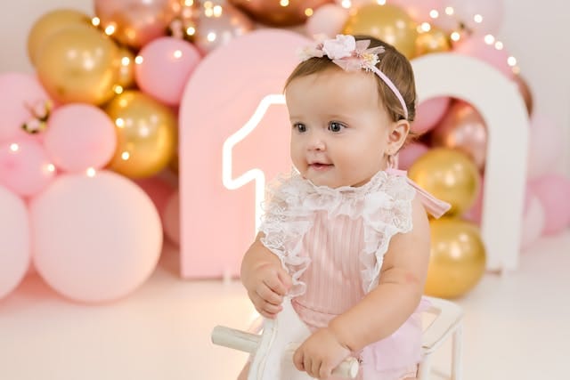 Cute captions for baby girl's first birthday