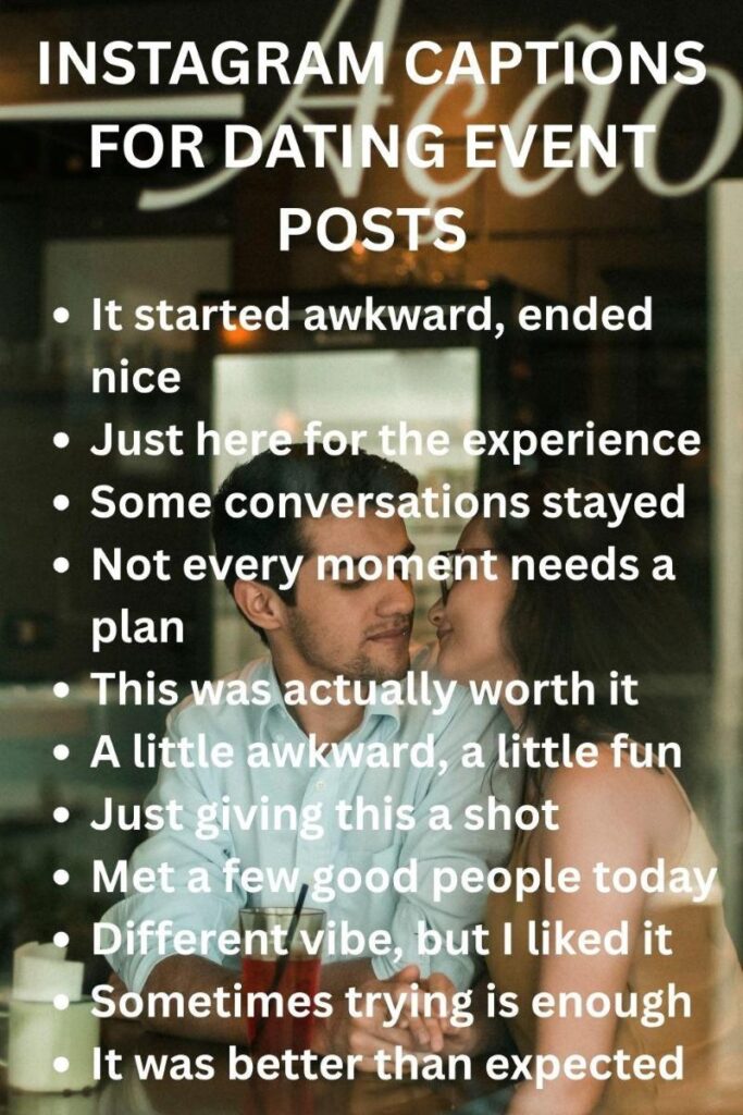 Dating events captions