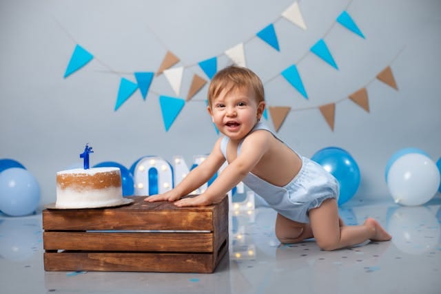 Emotional captions for baby boy's first birthday
