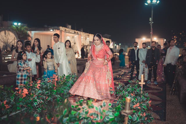 Emotional wedding captions for bride entry moments