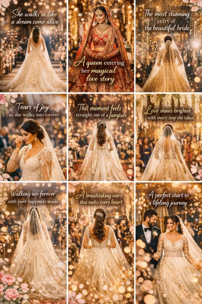 Ig captions for bride entry
