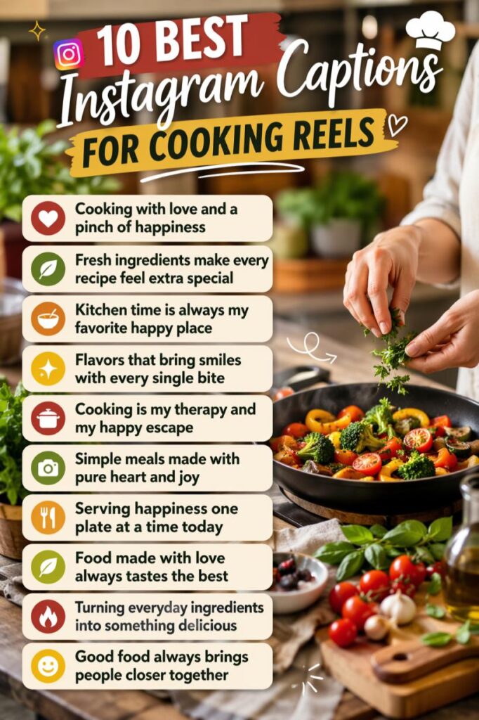 Ig captions for cooking reels