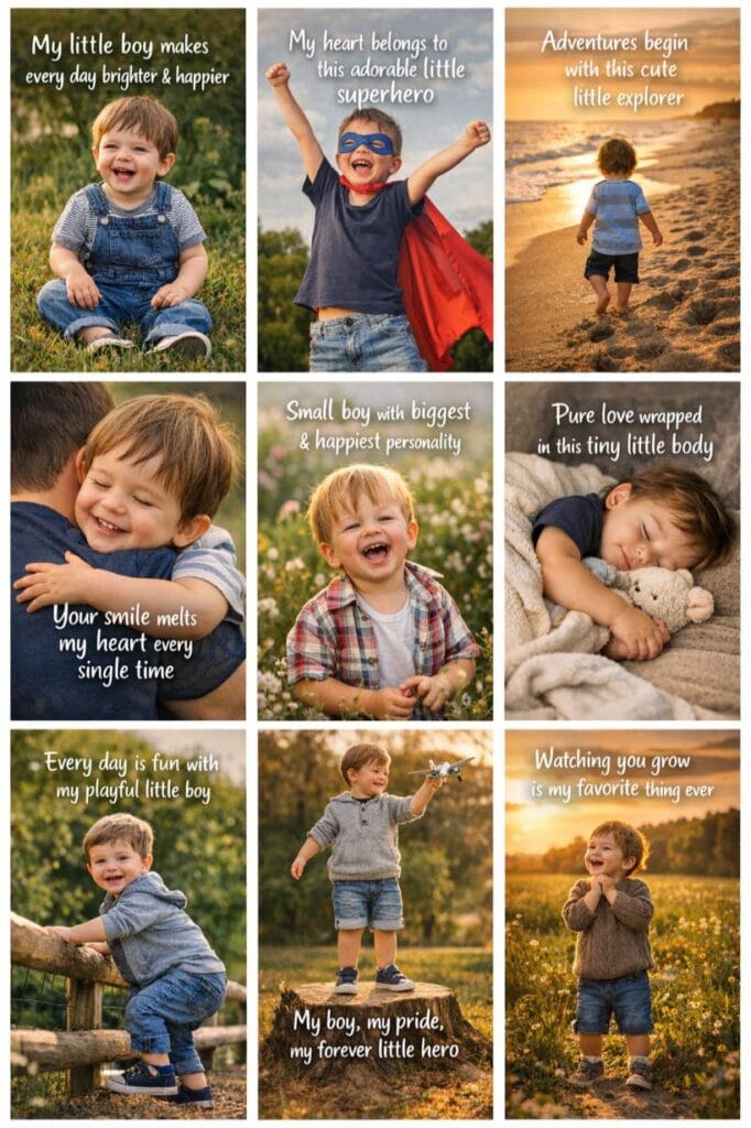 Ig captions for toddler boy