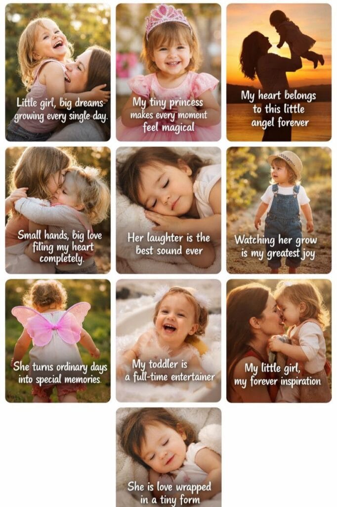 Instagram captions for toddler daughter posts
