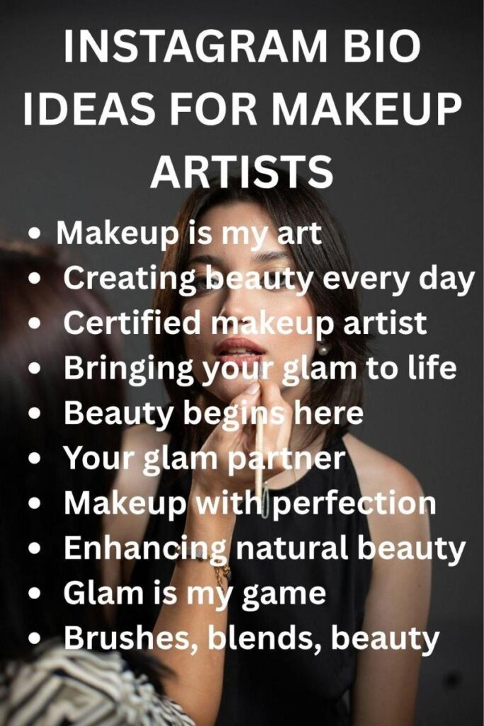 Makeup bios for makeup artists