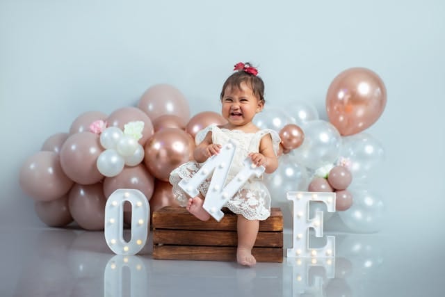 Short captions for baby girl's first birthday