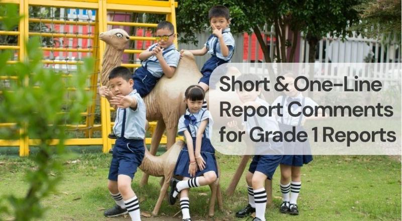 Short & one line report comments for grade 1 reports