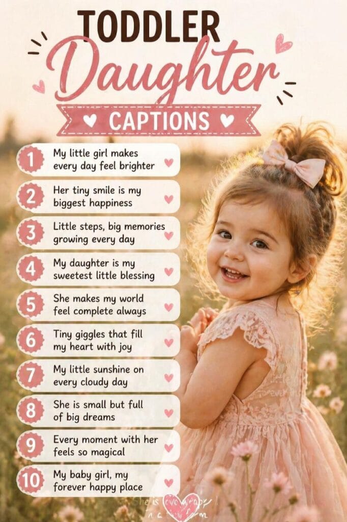 Toddler daughter ig captions