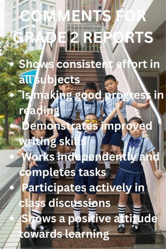 Top comments for grade 2 reports