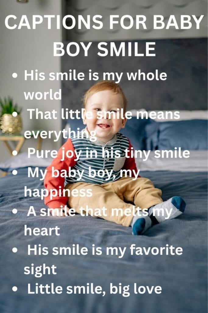 Trending captions for baby boy smile