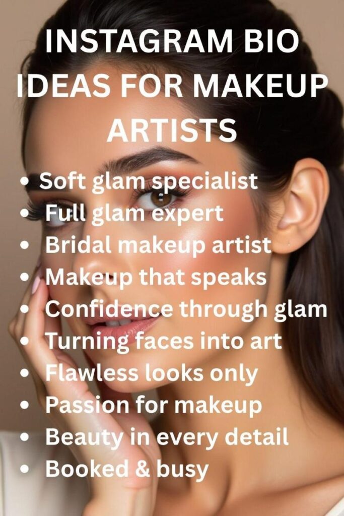 Trending instagram bio ideas for makeup artists