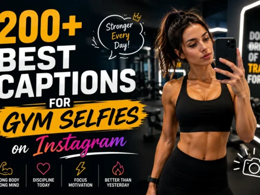 200+ best captions for gym selfies