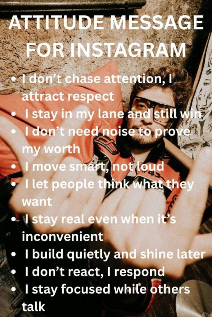 Attitude captions for instagram
