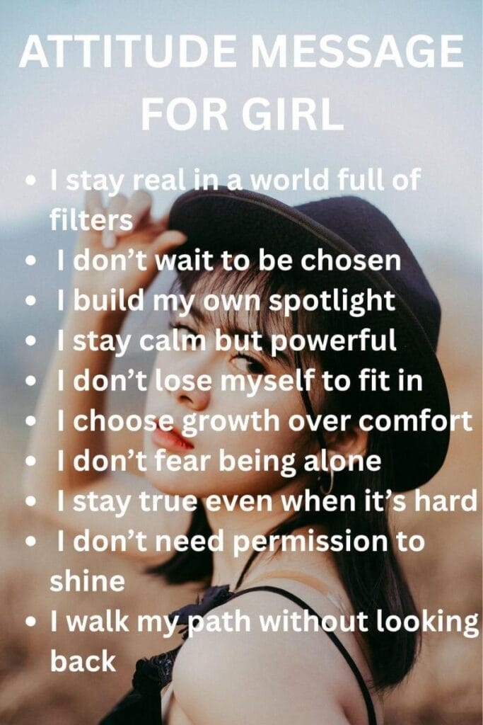 Attitude message to girl