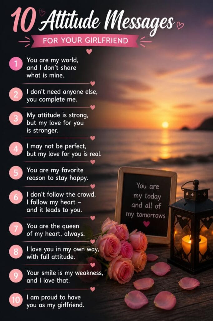 Attitude messages to girlfriend